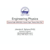 Engineering Physics Wave Motion 