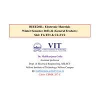 Module 1 Introduction of Electronic Materials, Electronic Materials - BEEE201L