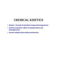 Chemical Kinetics Engineering Chemistry BCHY101L