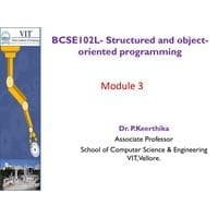 Pointers and Arrays Structured and Object-Oriented Programming-BCSE102L