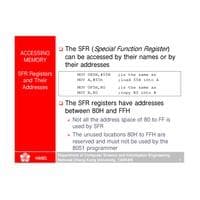 14-Microcontroller 8051-Special function registers-06-01-2023 Microprocessors and Microcontrollers-BECE204L