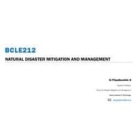 Management Nodal Agency Natural 1.1 Disaster Mitigation and Management-BCLE212L