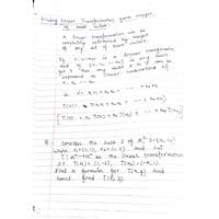 Finding linear transformation from images of basis vectors Complex Variables and Linear Algebra-BMAT201L