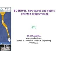 STL Structured and Object-Oriented Programming-BCSE102L