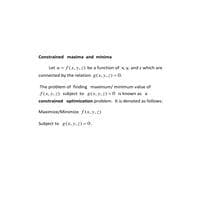 Lagrange Multiplier Method 1 Calculus-BMAT101L