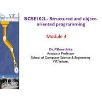 Pointers Intro Structured and Object-Oriented Programming-BCSE102L