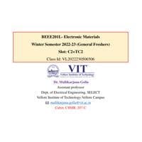 Module 2 Introduction of Semiconductor materials, Electronic Materials - BEEE201L
