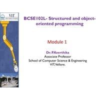 Branching and Looping Structured and Object-Oriented Programming-BCSE102L