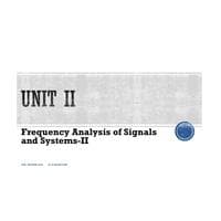 Frequency Analysis of Signals and Systems-II Module 2 Digital Signal Processing module 2-BECE301L