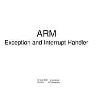 31 ARM exception and interrupt Microprocessors and Microcontrollers-BECE204L