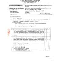 Basic Electrical And Electronics Engineering