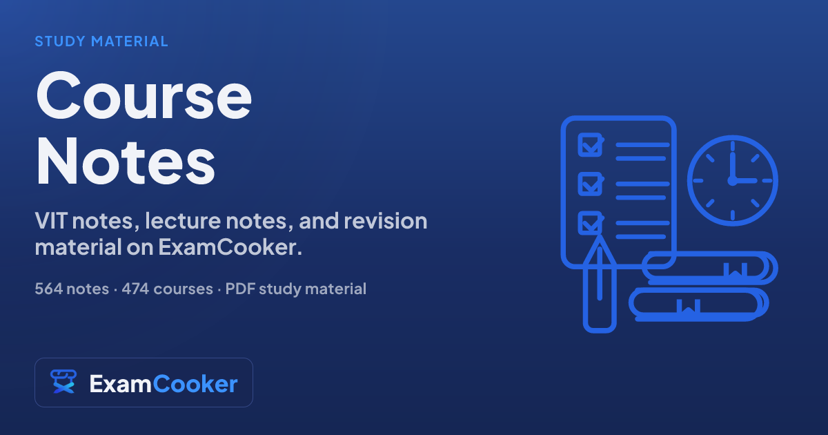Notes | ExamCooker